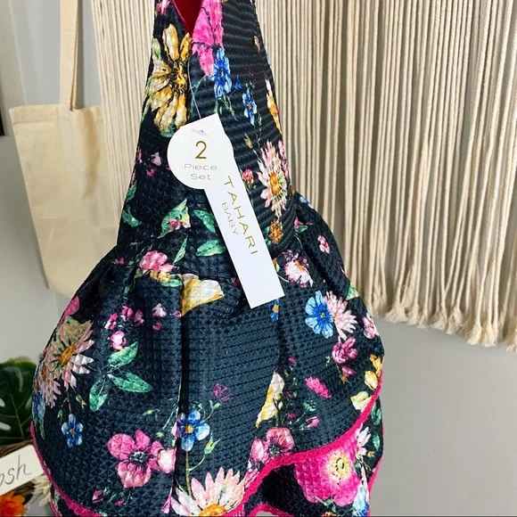 Tahari Baby NWT 2 Piece Floral Tulle Lined Sleeveless Dress Size 18 Month - Picture 4 of 14